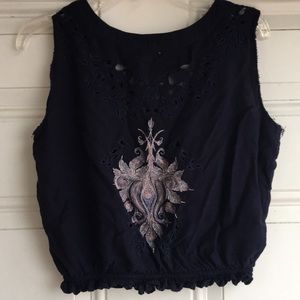 Urban Outfitters embroidered crop top